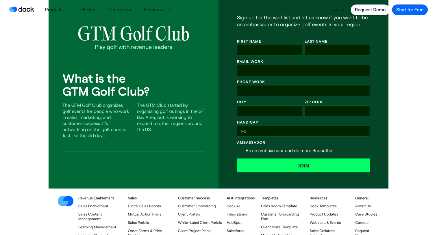 Dock - GTM Golf Club screen
