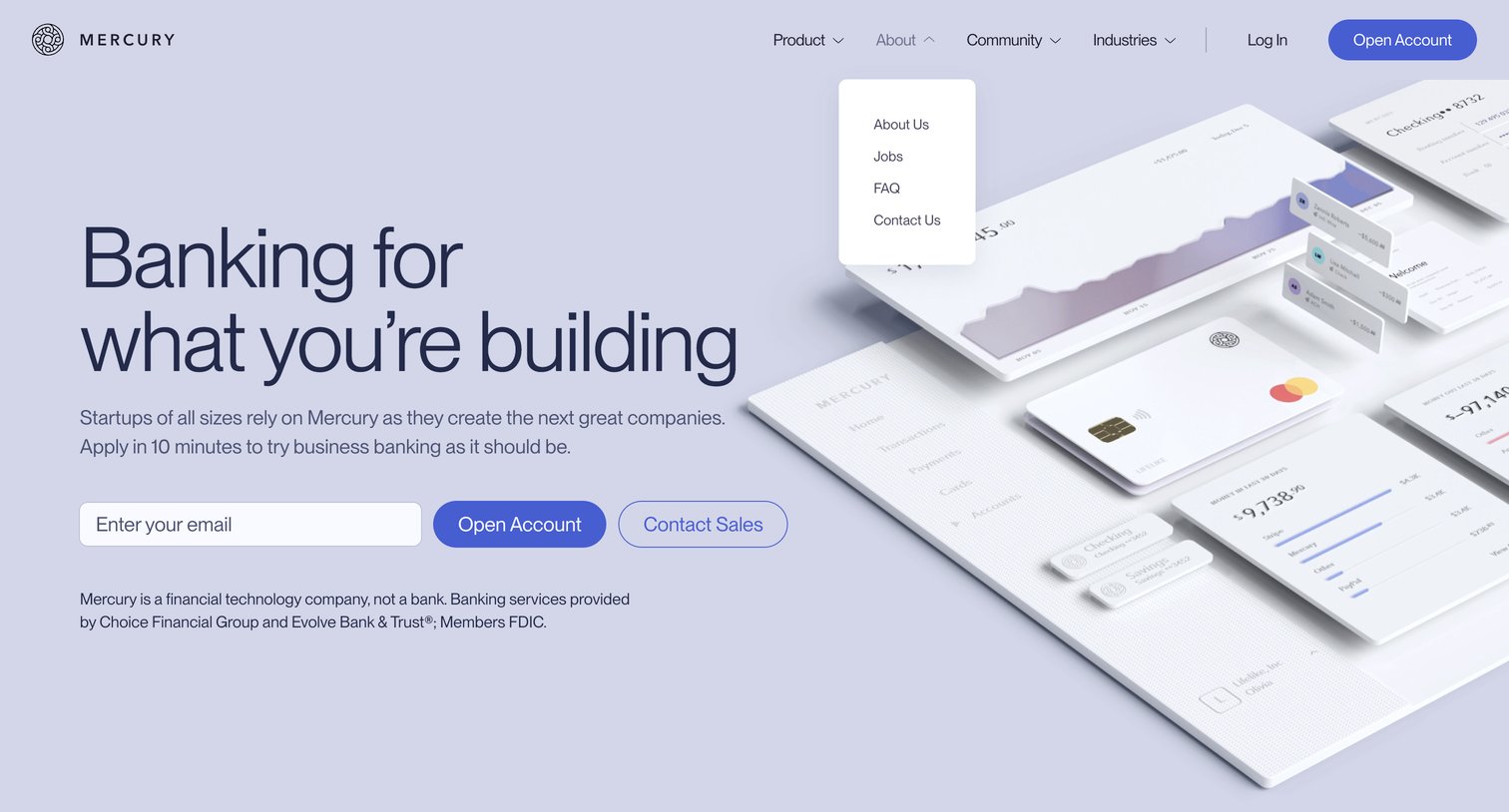 Mercury - Mercury | Banking for Startups screen
