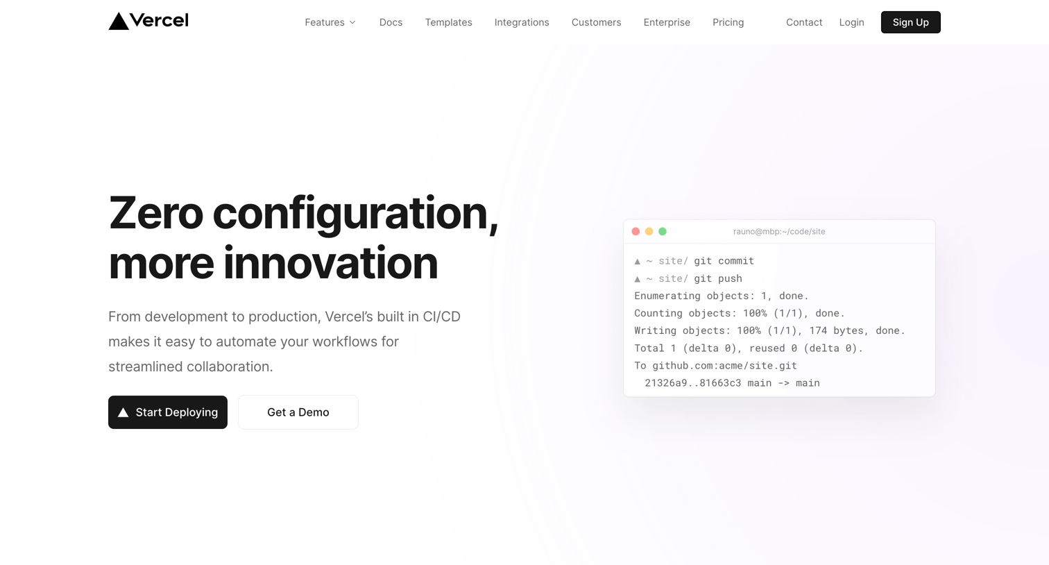Vercel - Previews - Vercel screen
