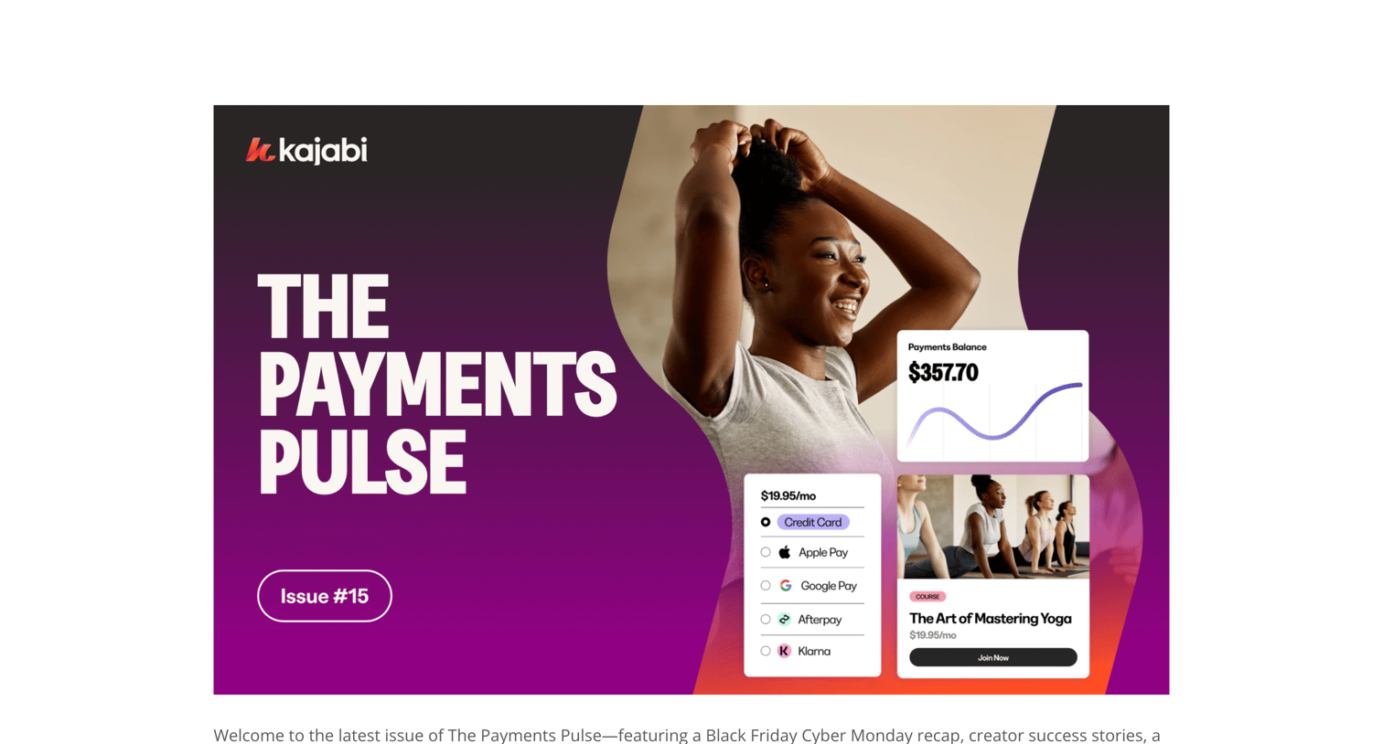 Kajabi - The Payments Pulse - December 2024 screen