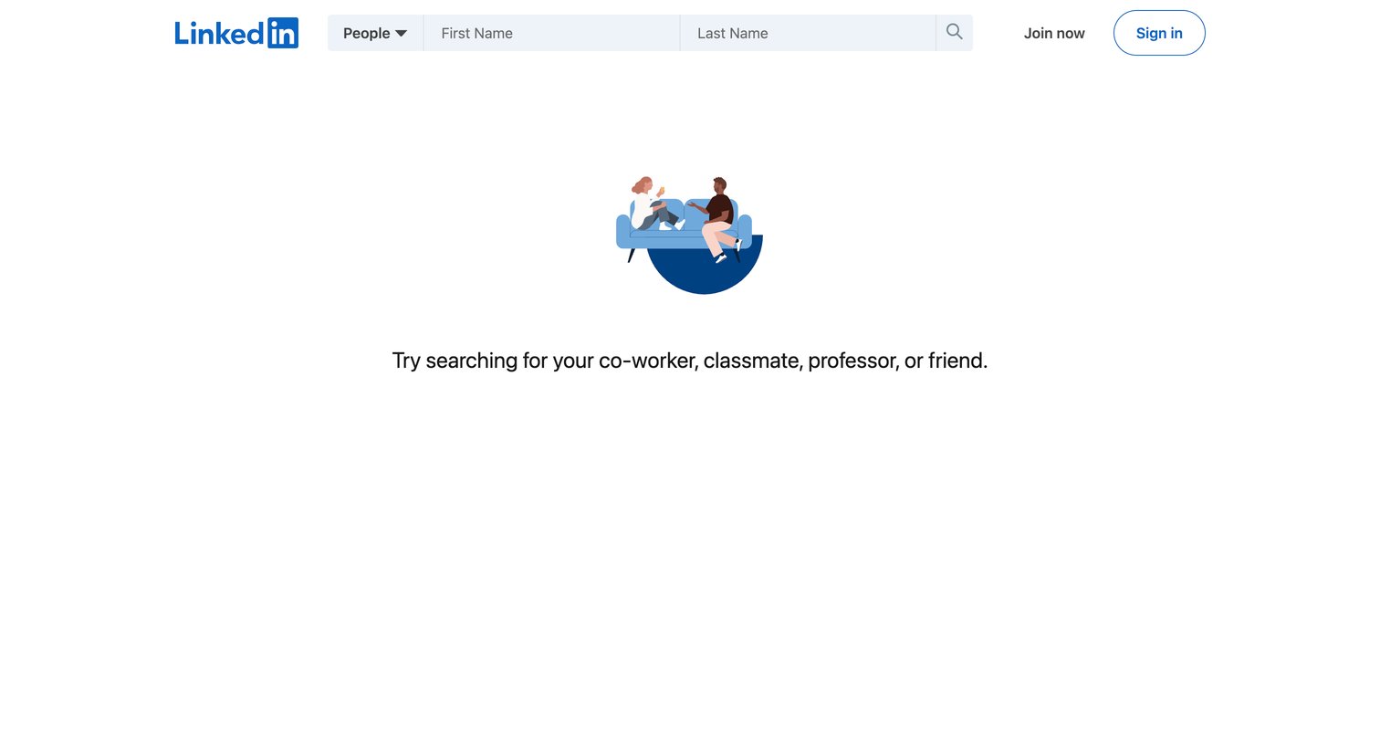 Linkedin - Search for people | LinkedIn screen