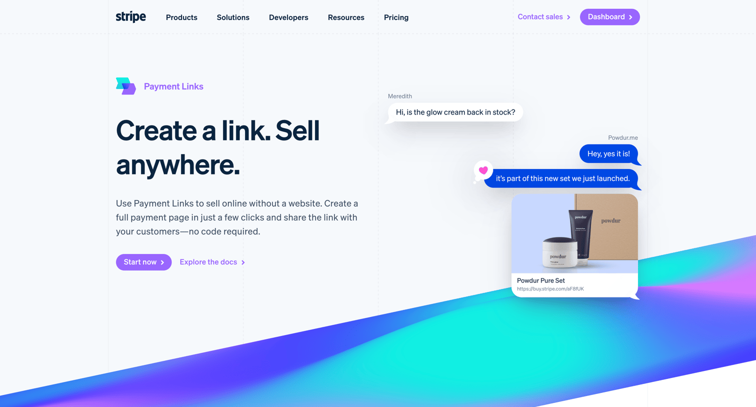 Stripe - Stripe Payment Links | Simple Links to Accept Payments screen