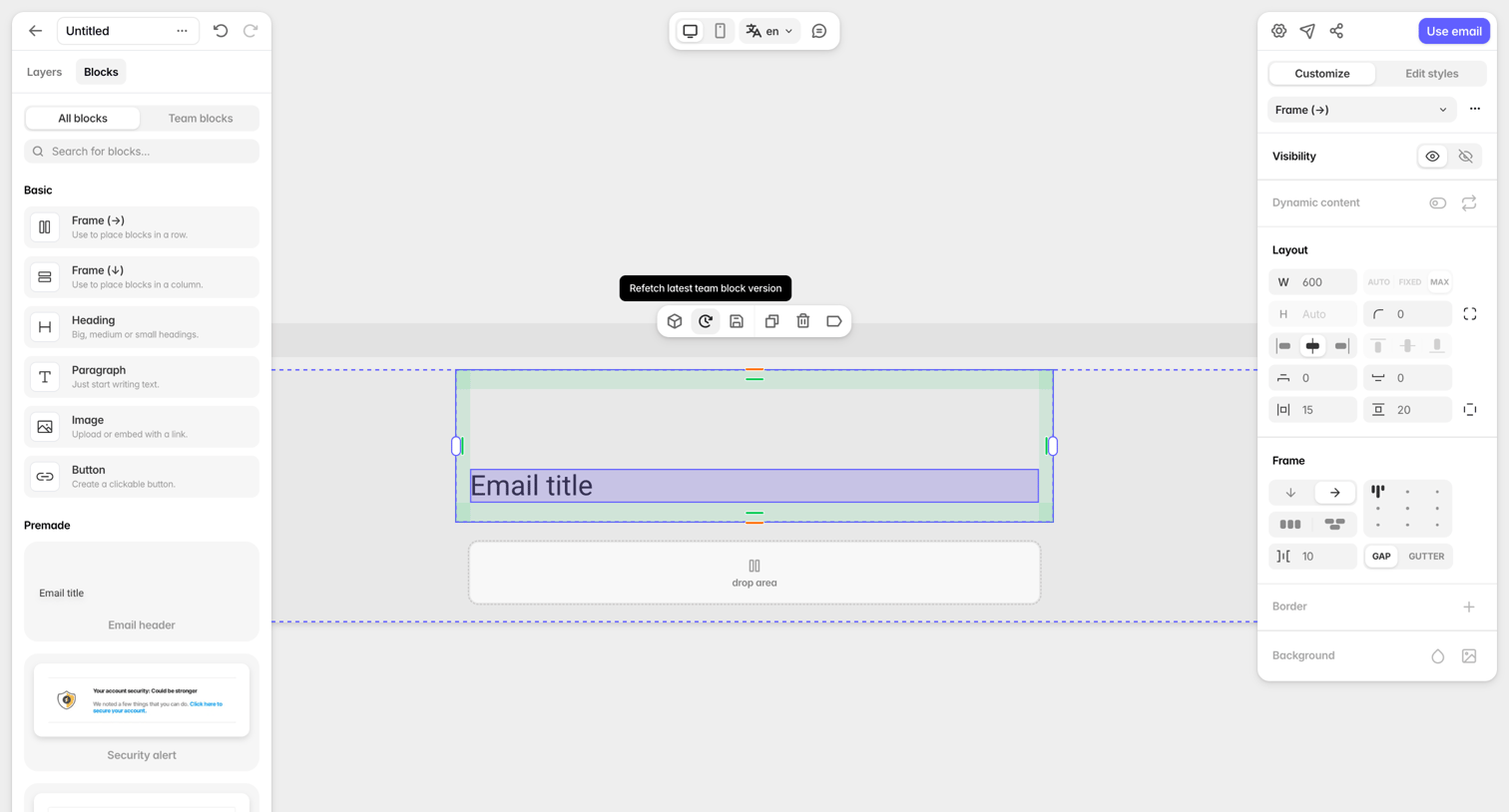 Tabular - Editor — Tabular screen