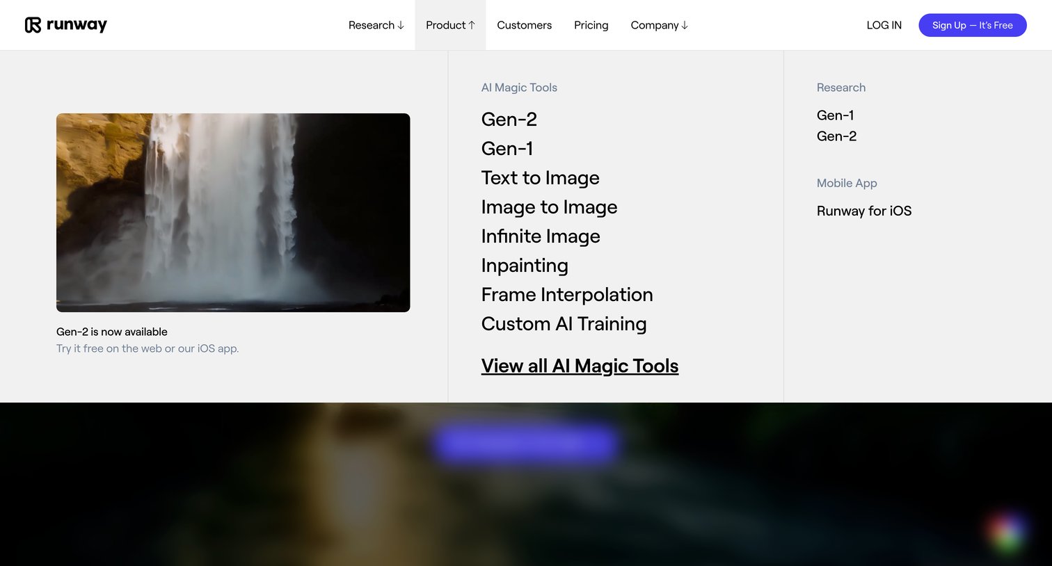 Runway - Runway - Advancing creativity with artificial intelligence. screen