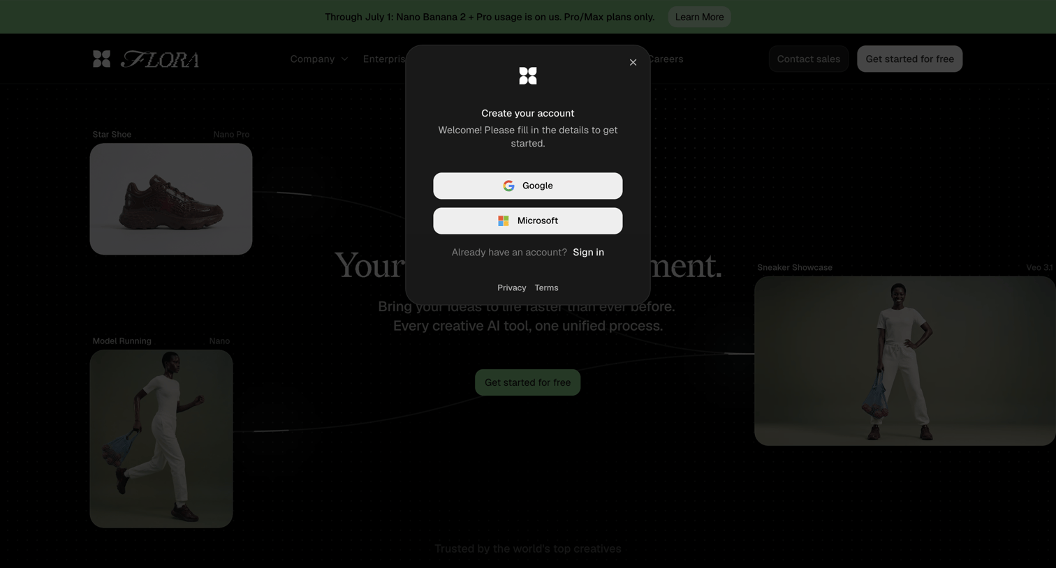 Flora - FLORA — Your Creative Environment screen