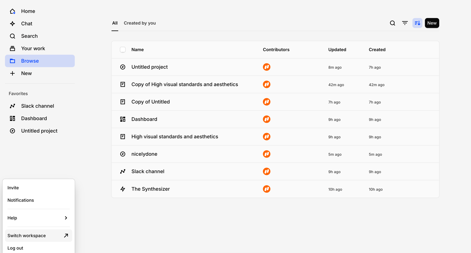 Dovetail - Browse – Dovetail screen