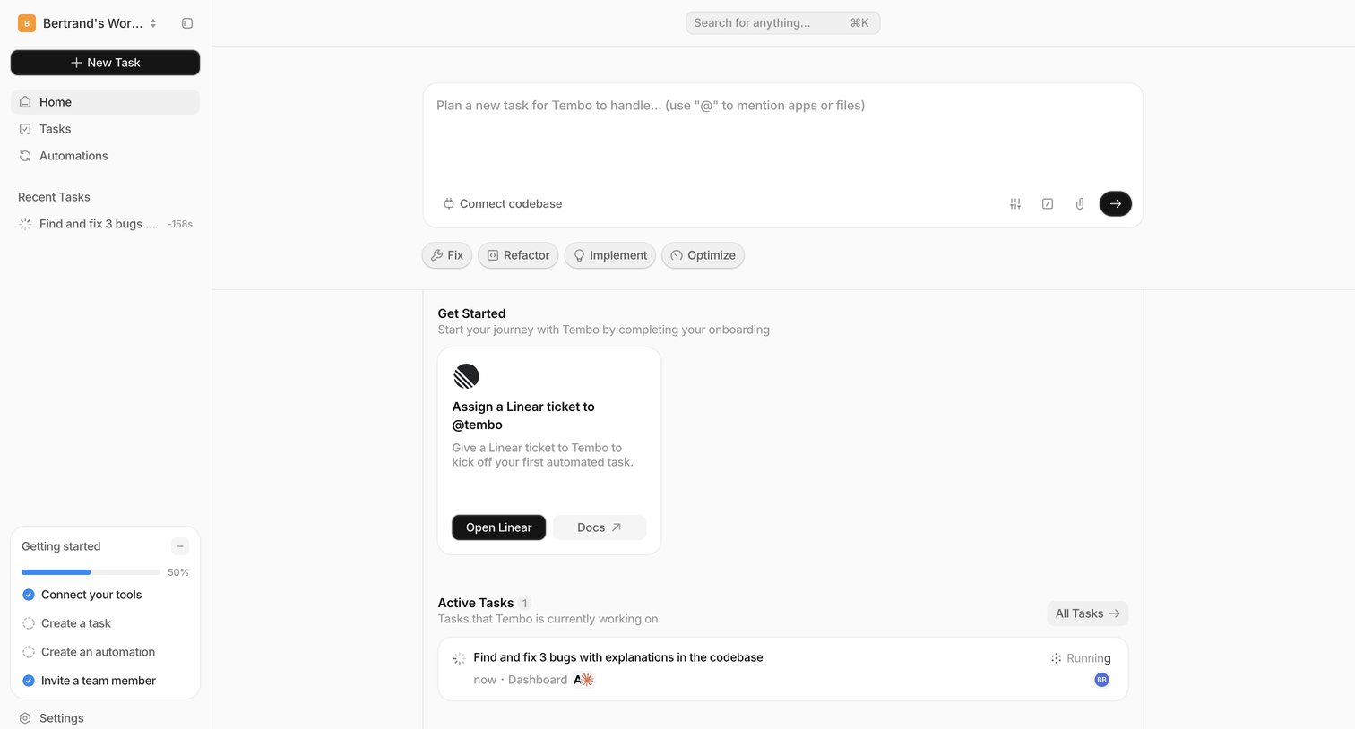 Dashboard — Tembo from Tembo