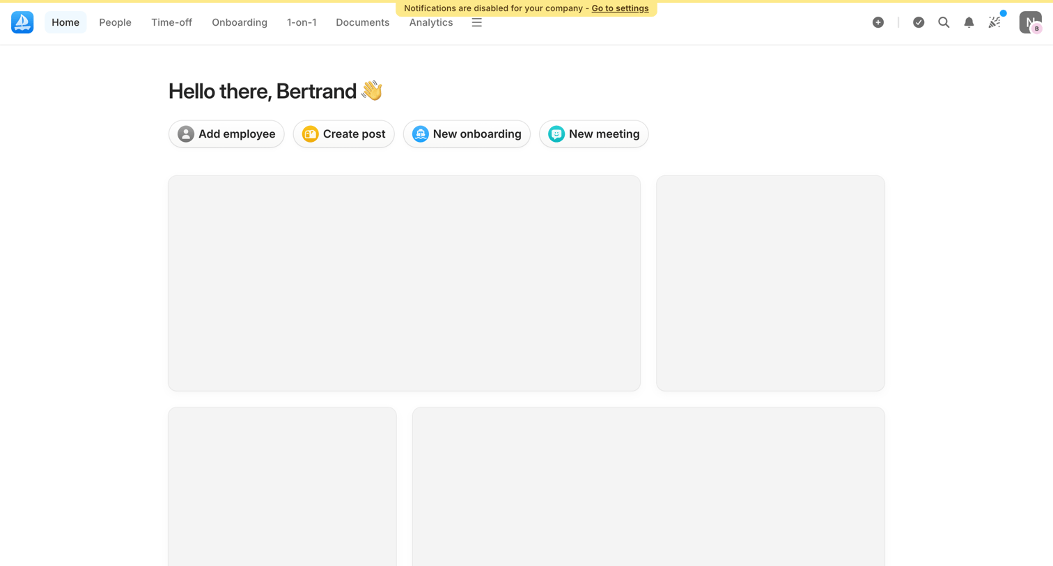 Aboard - Dashboard | Aboard screen