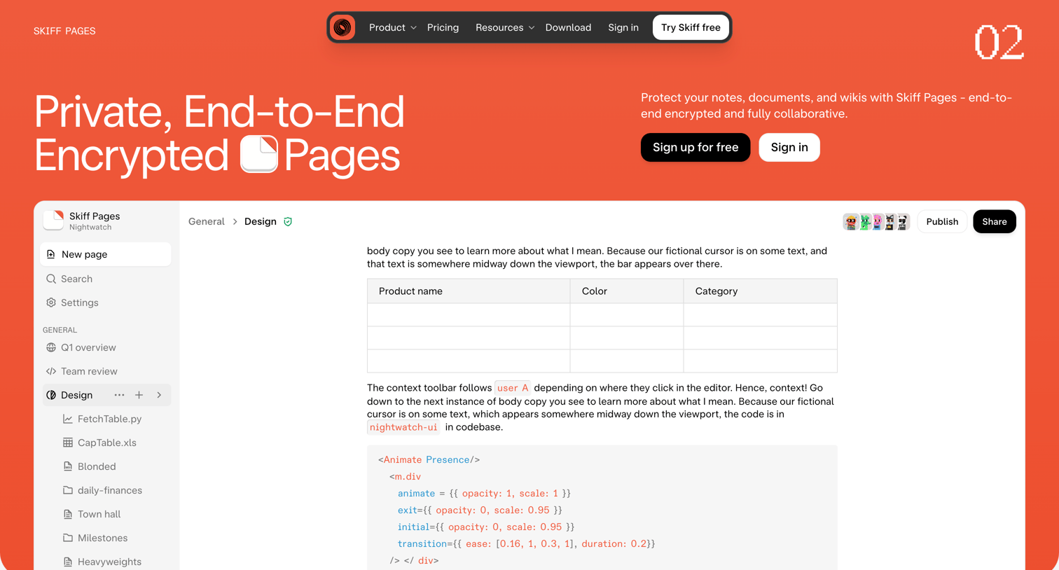 Skiff - Skiff – Private, Encrypted Documents, Notes, and Wikis - Read mor screen