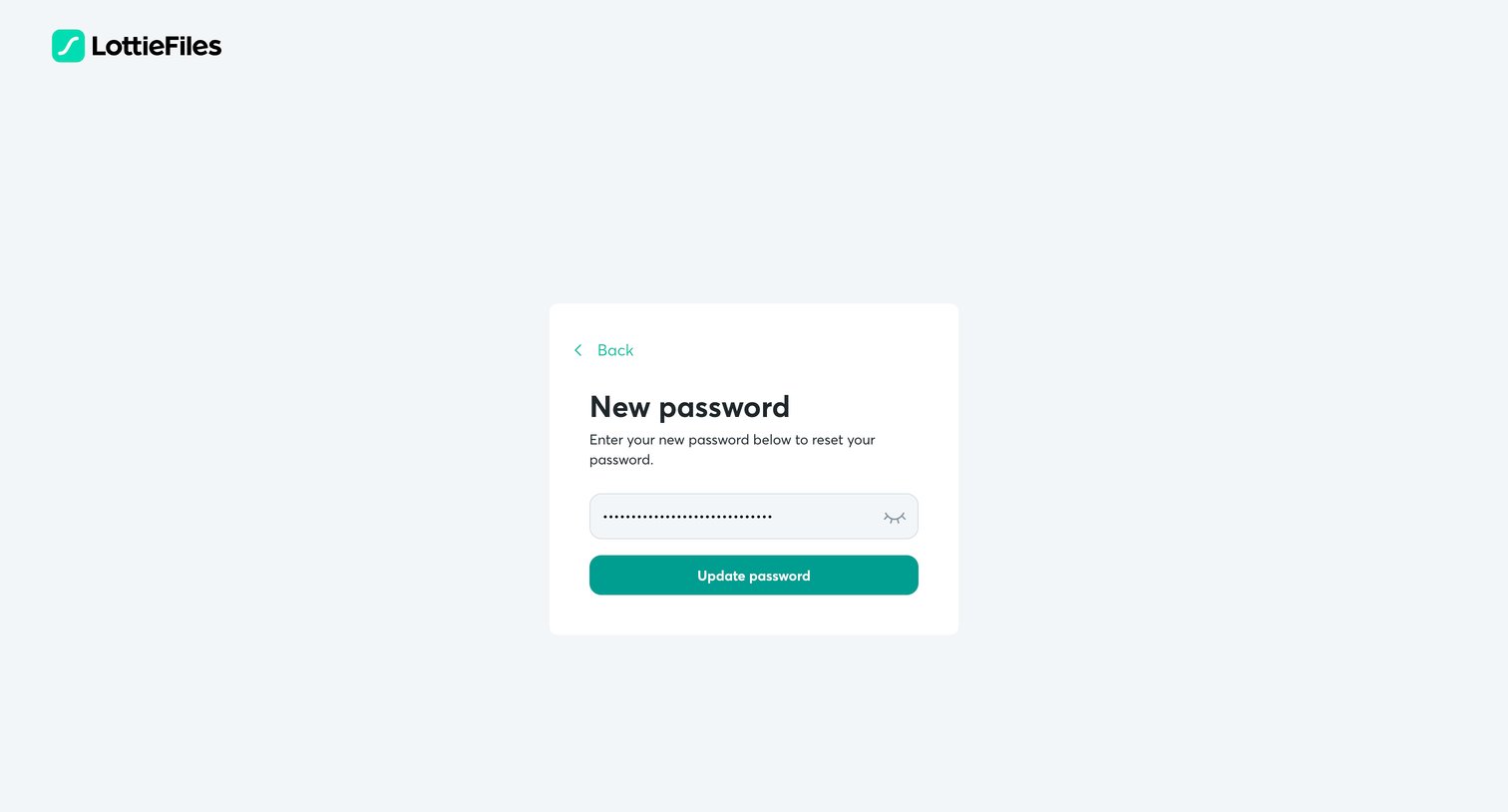 Lottie - LottieFiles - Reset Password screen