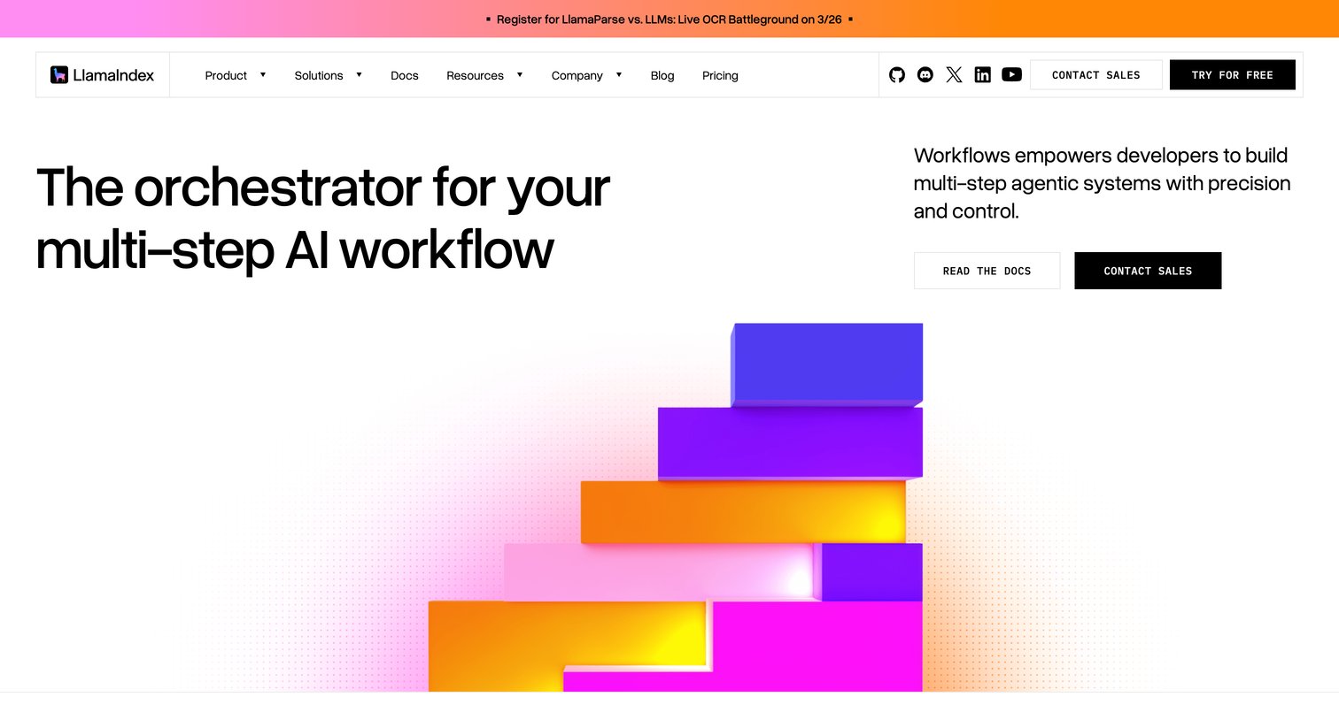 Llamaindex - Agent Workflows Multi-Step Orchestration for end-to-end automation LlamaIndex screen