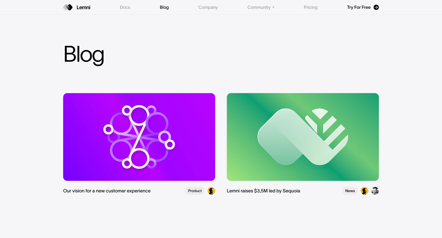 Lemni - Lemni · Blog screen