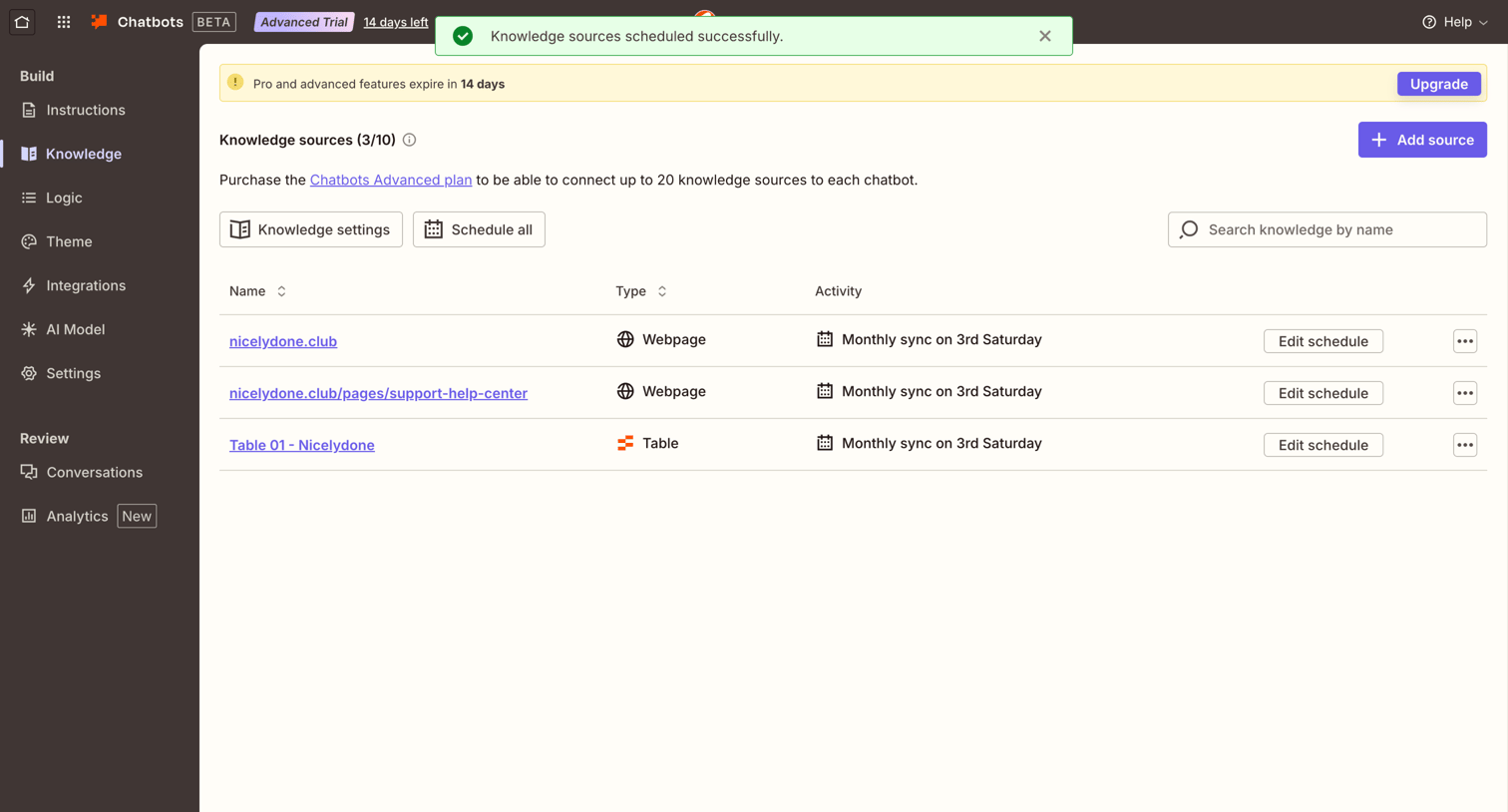 Zapier - Chatbots - Nicelydone screen