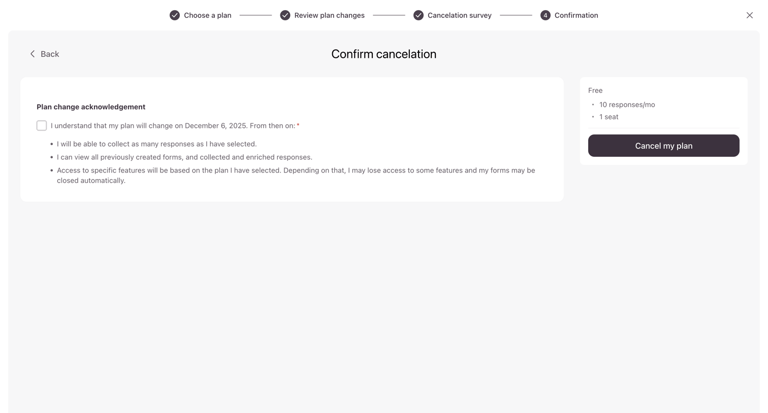 Typeform - Checkout from Typeform