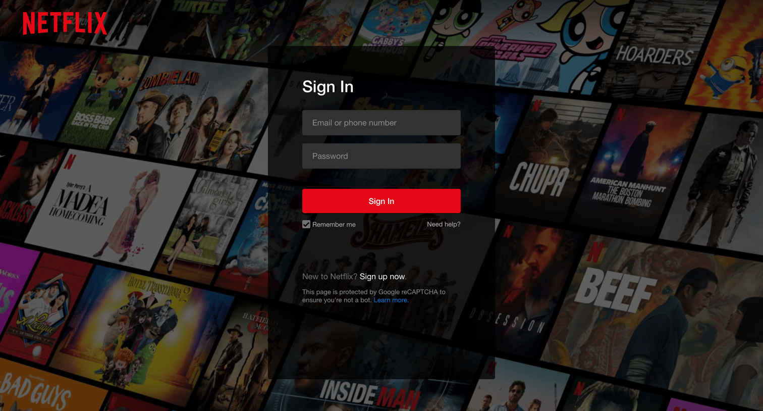 Netflix screen