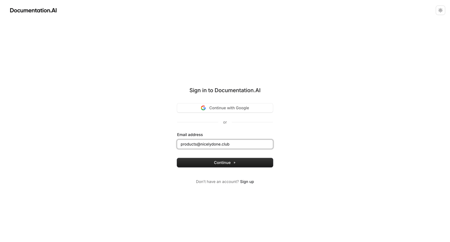 Documentation.AI - Dashboard - Documentation.AI screen