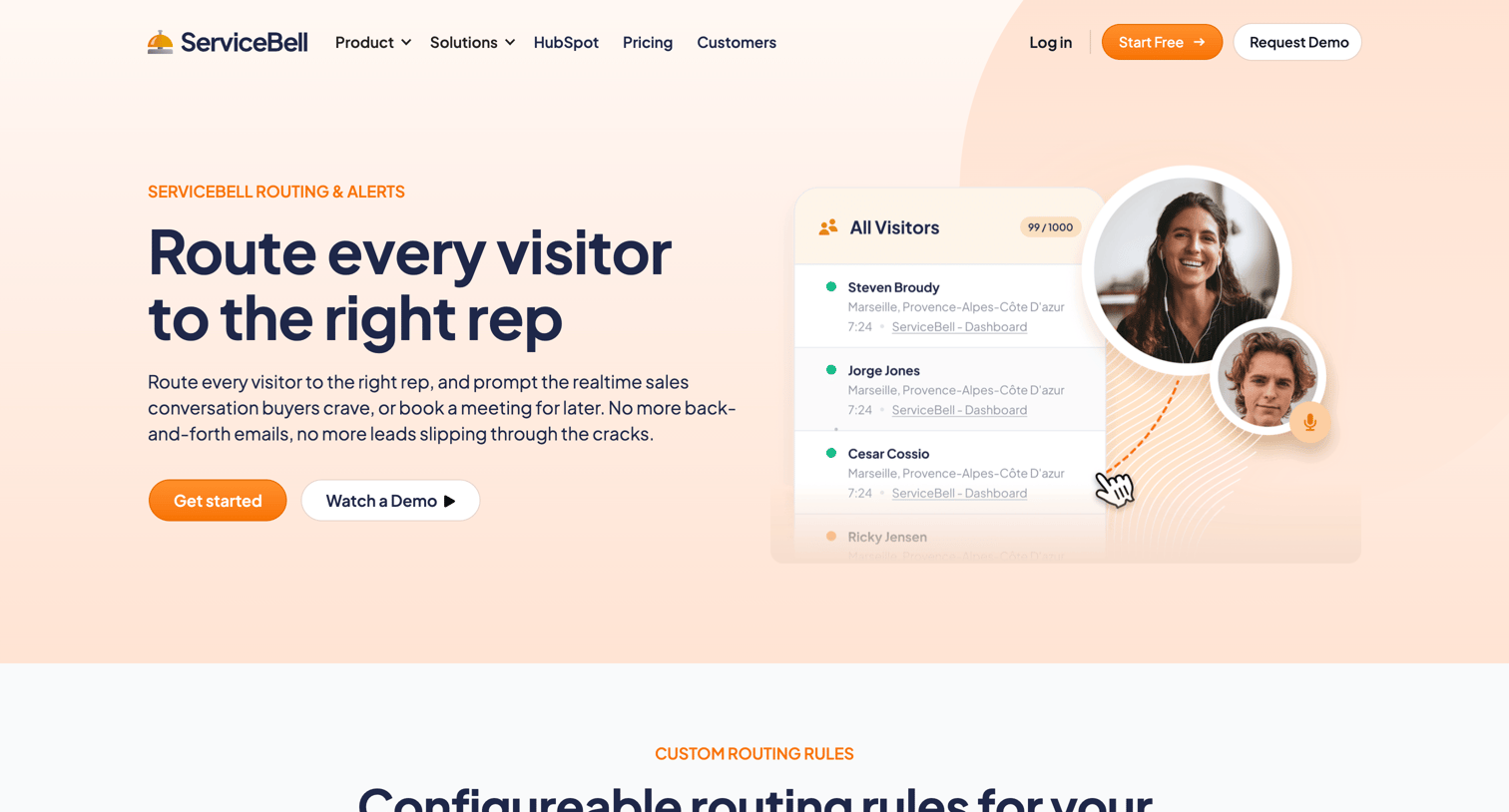 ServiceBell - Routings | Alerts screen