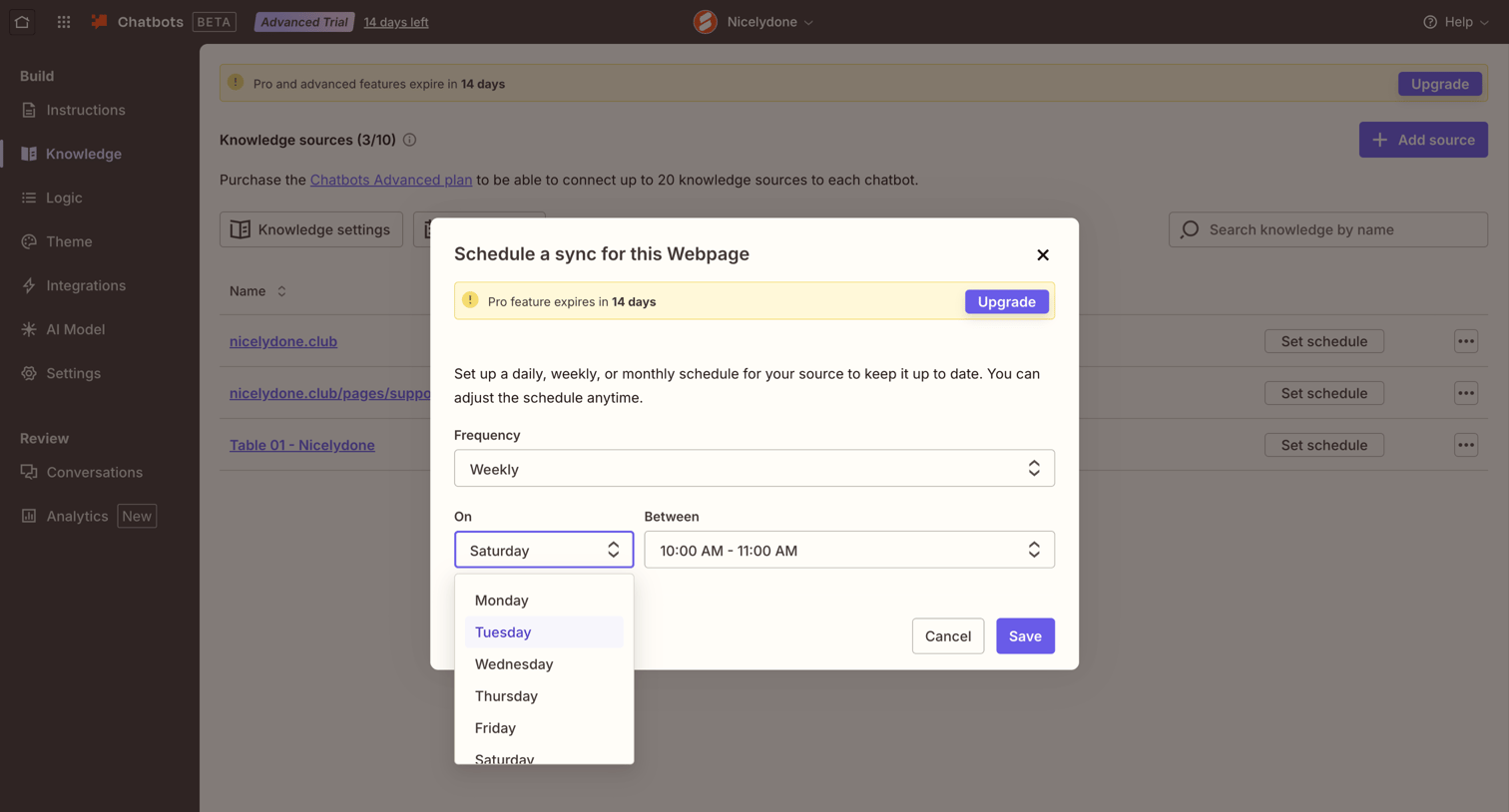 Zapier - Chatbots - Nicelydone screen