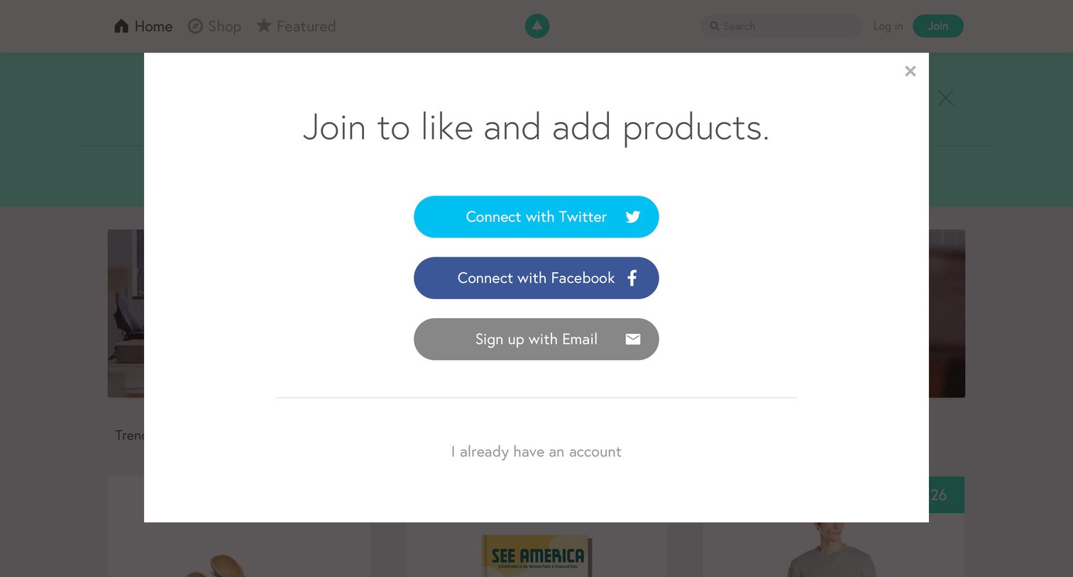 Canopy - Sign in Sign up screen