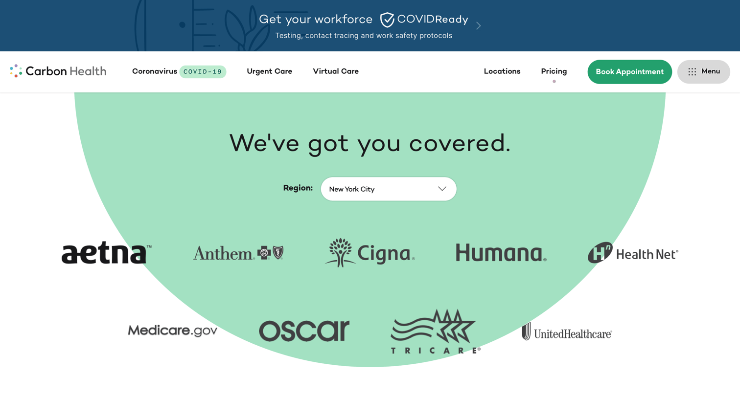 Carbon Health - Features screen