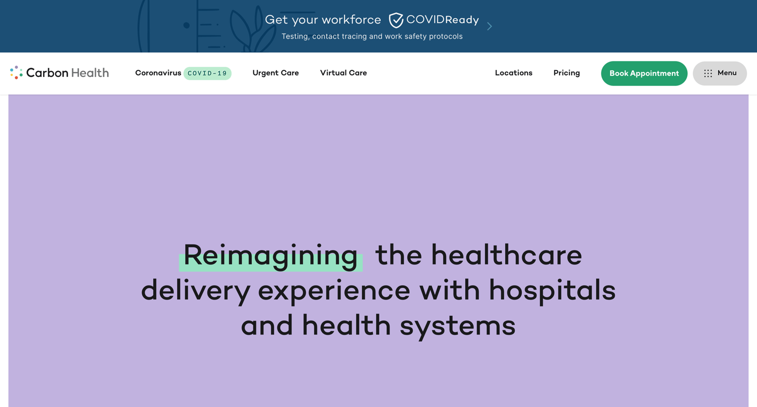 Carbon Health - Partner program / Affiliation screen