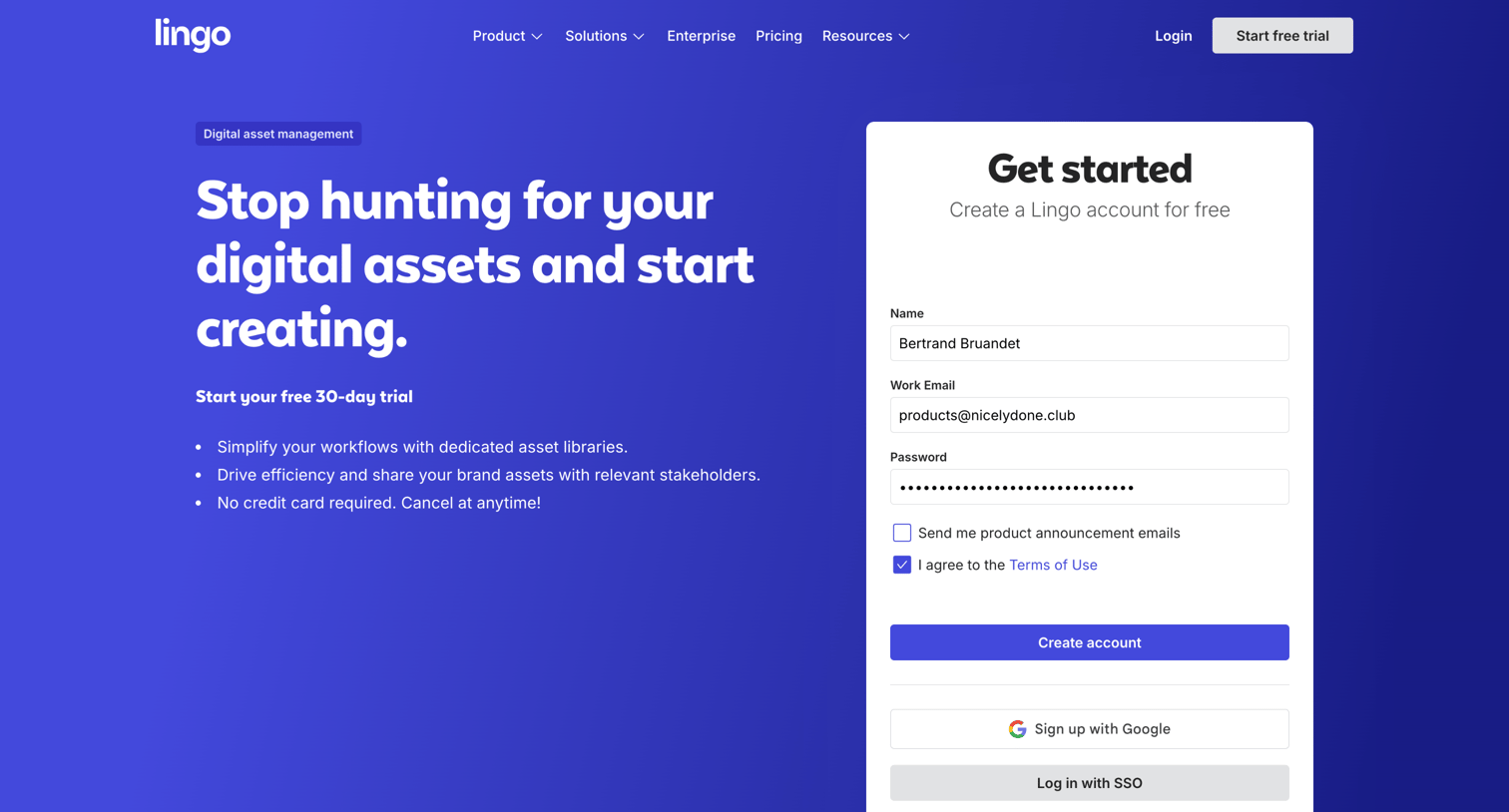 Get started from Lingo