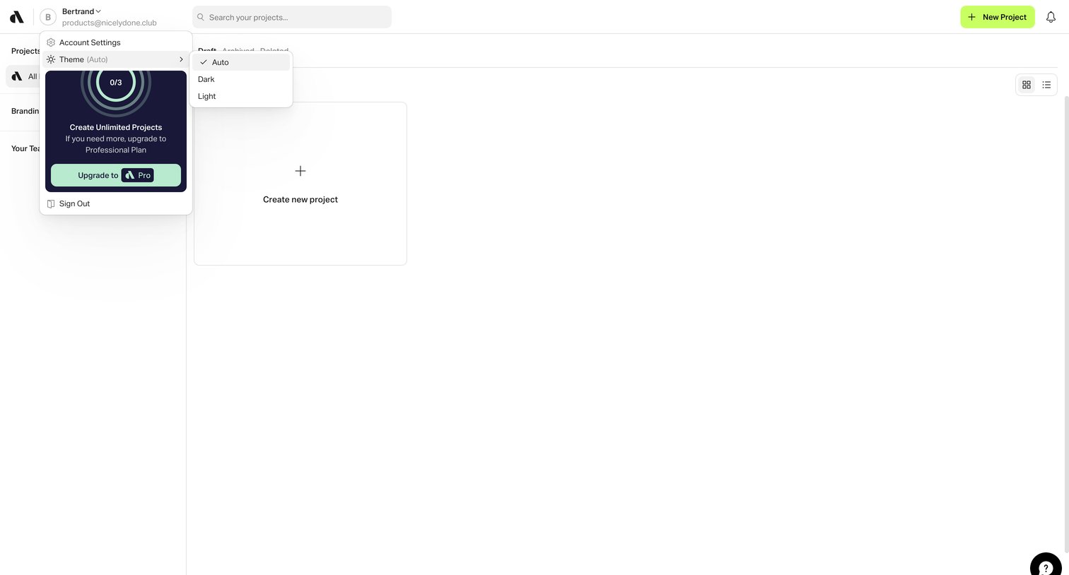 Artboard Studio - Projects | Artboard Studio screen