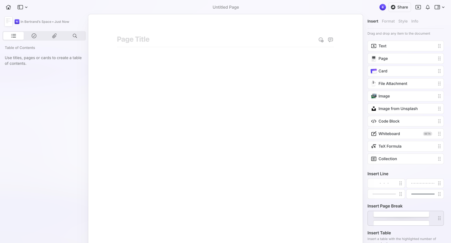 Craft - Untitled Page screen