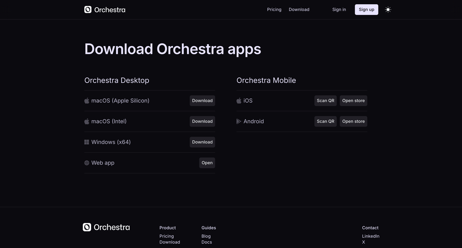 Orchestra - Orchestra — Download screen