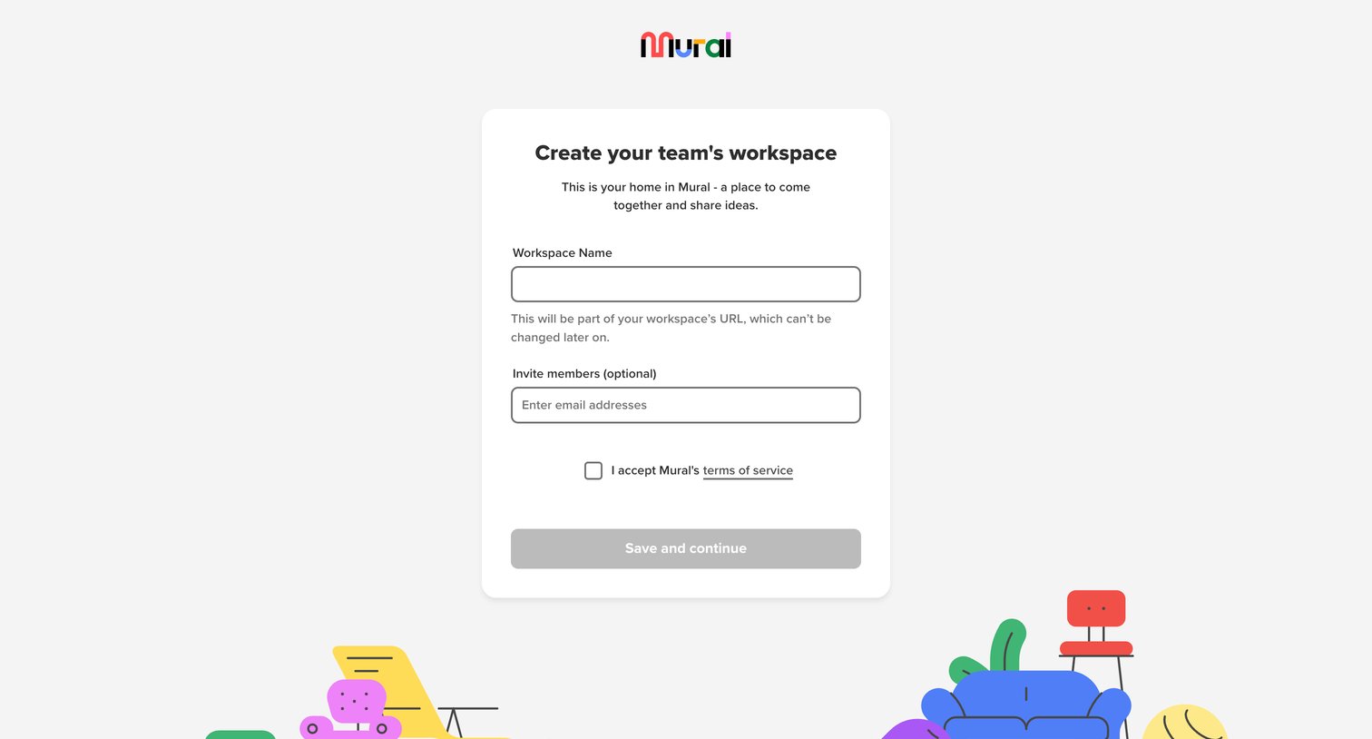 Mural - Create workspace • MURAL screen