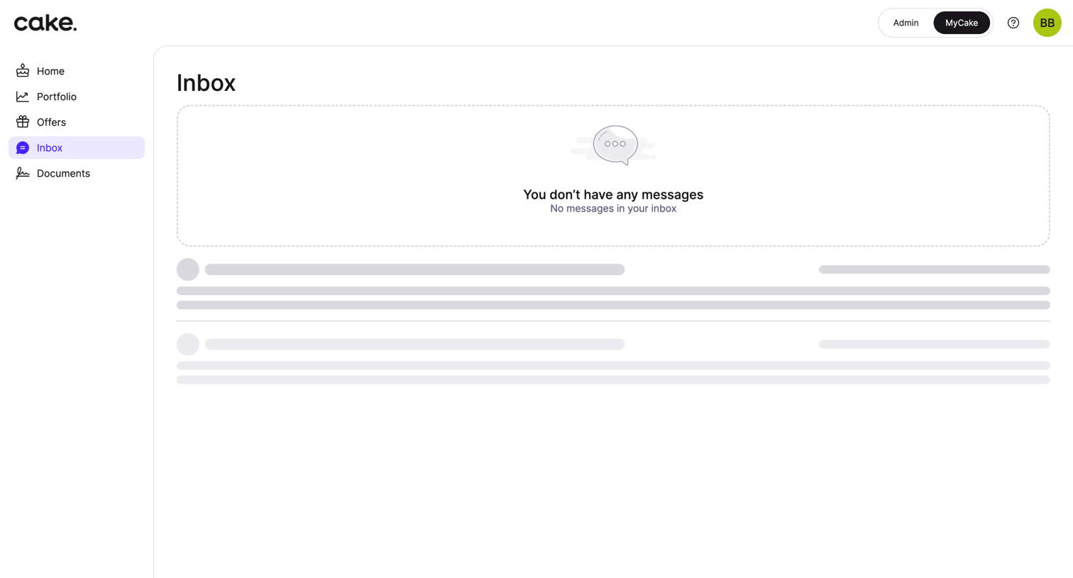 Cake - Cake Portfolio App screen
