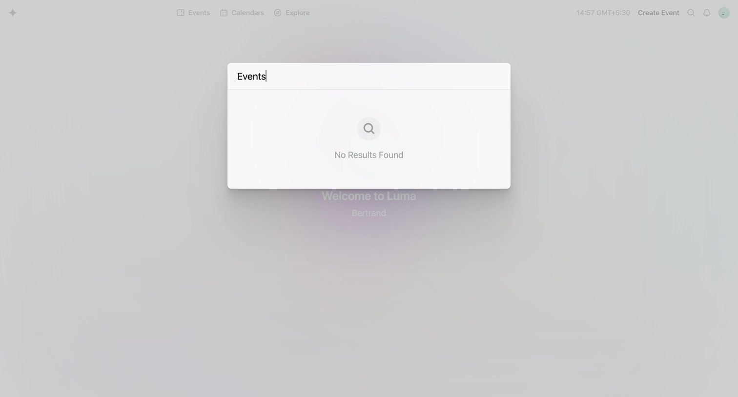 Luma - Sign In · Luma screen