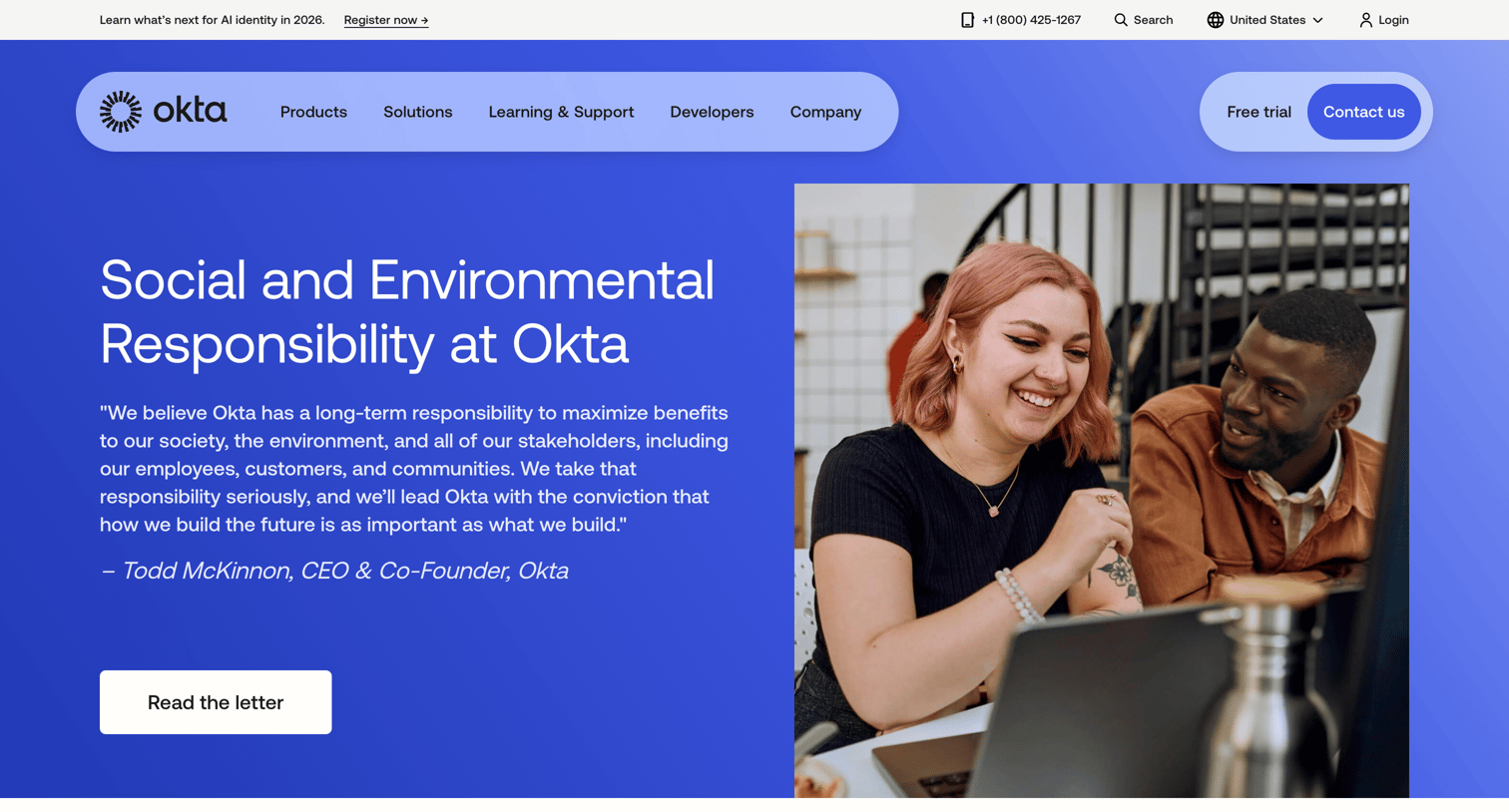 Okta - Responsibility screen