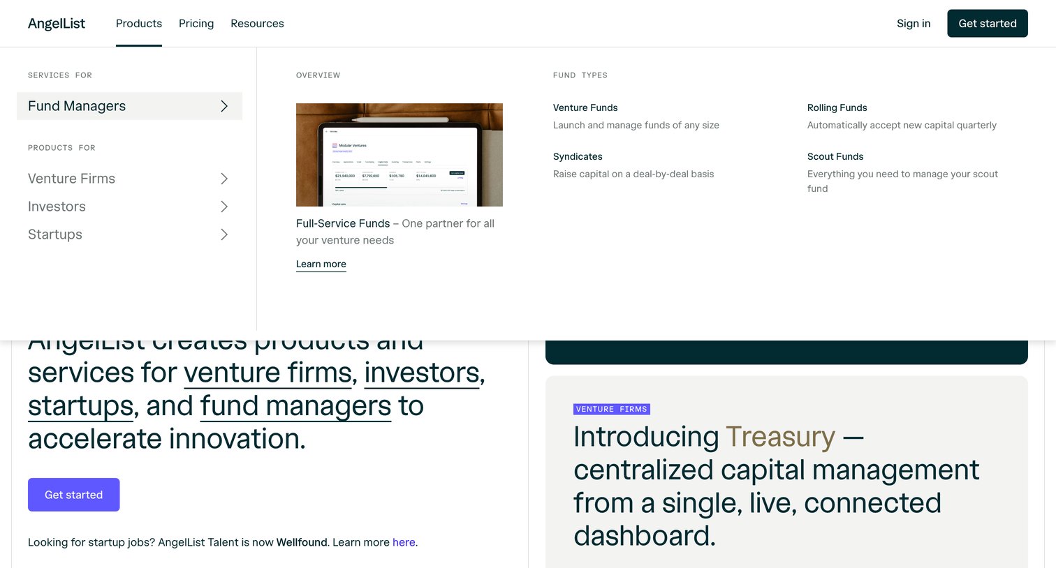 Angellist - Build, Lead, Invest | AngelList screen
