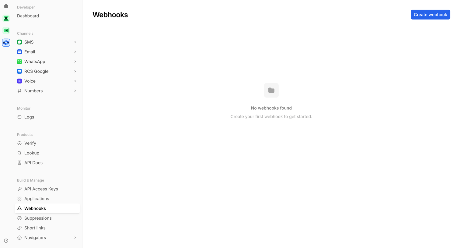 Bird - Webhooks | Bird screen