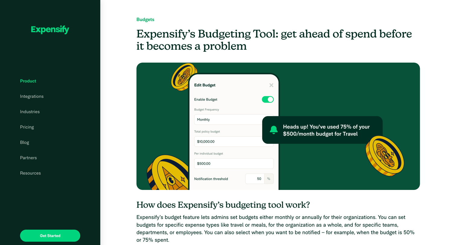 Expensify - Expensify’s Budgeting Tool get ahead of spend before it becomes a screen