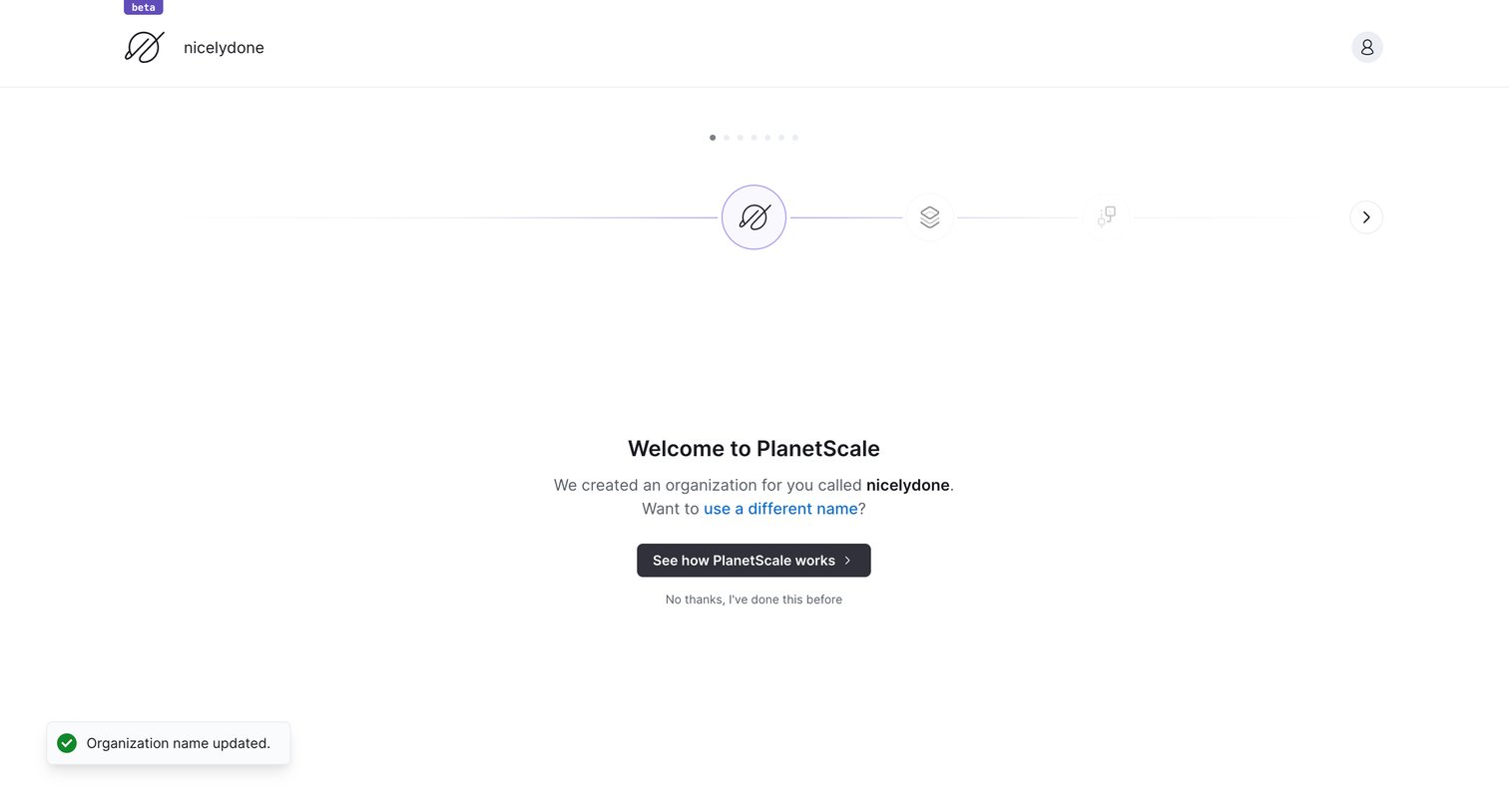 PlanetScale - nicelydone overview - PlanetScale screen