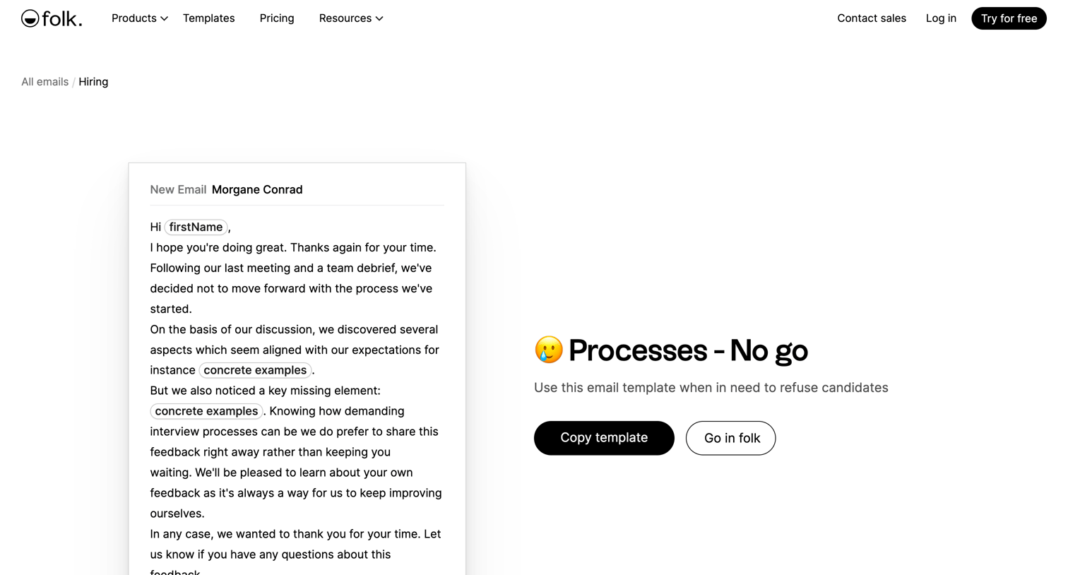 Folk - Processes - No go screen