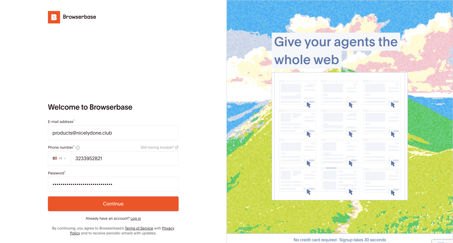 Browserbase - Browserbase - Headless Web Browser API screen