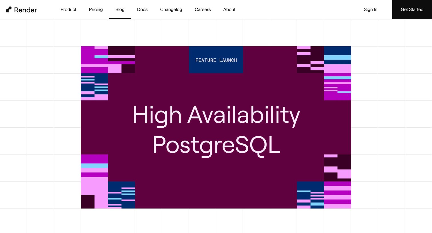 Render - Announcing High Availability for Render PostgreSQL | Render Blog screen