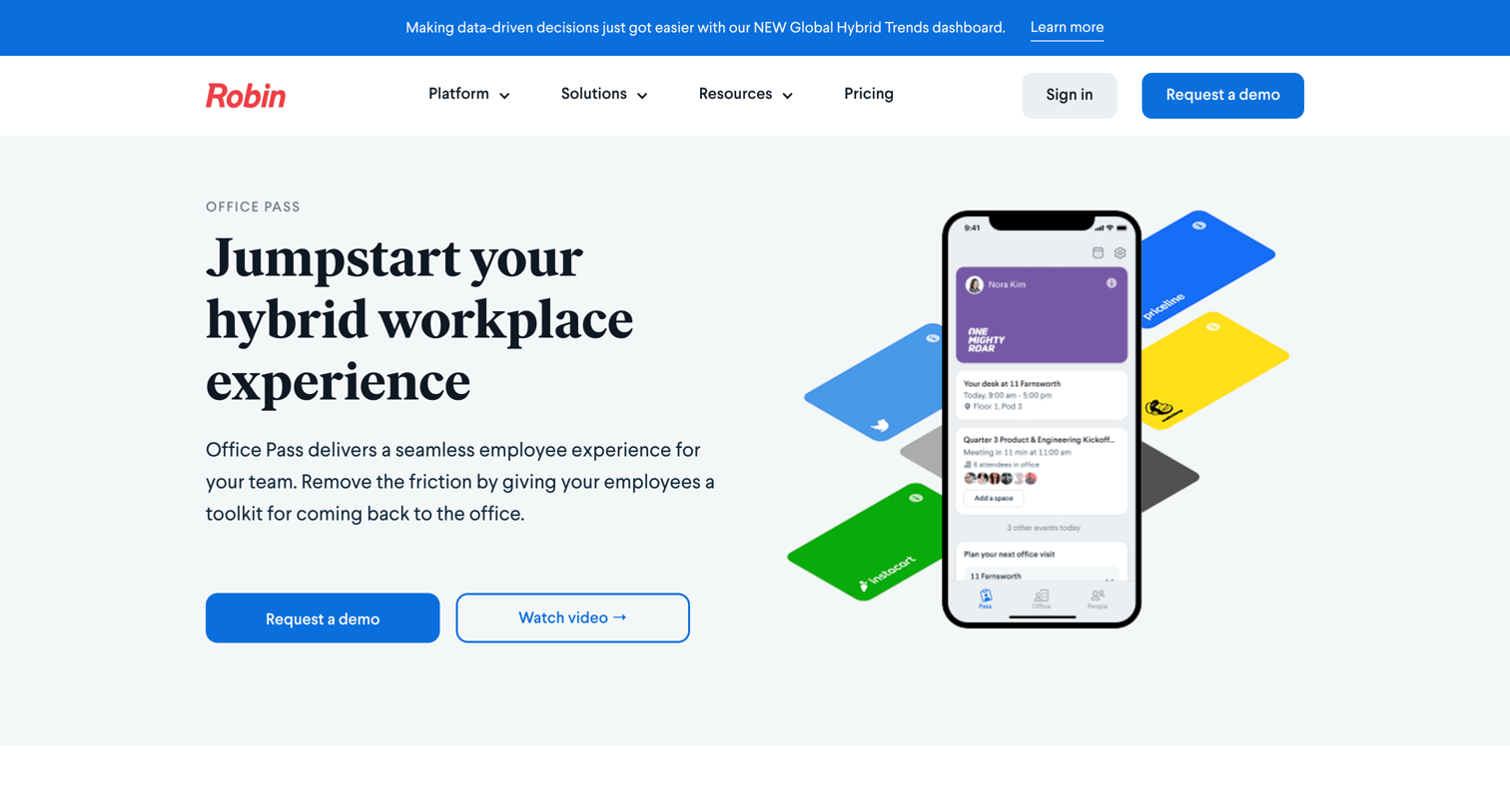 Robin - Office Pass — Hybrid work made easy | Robin screen