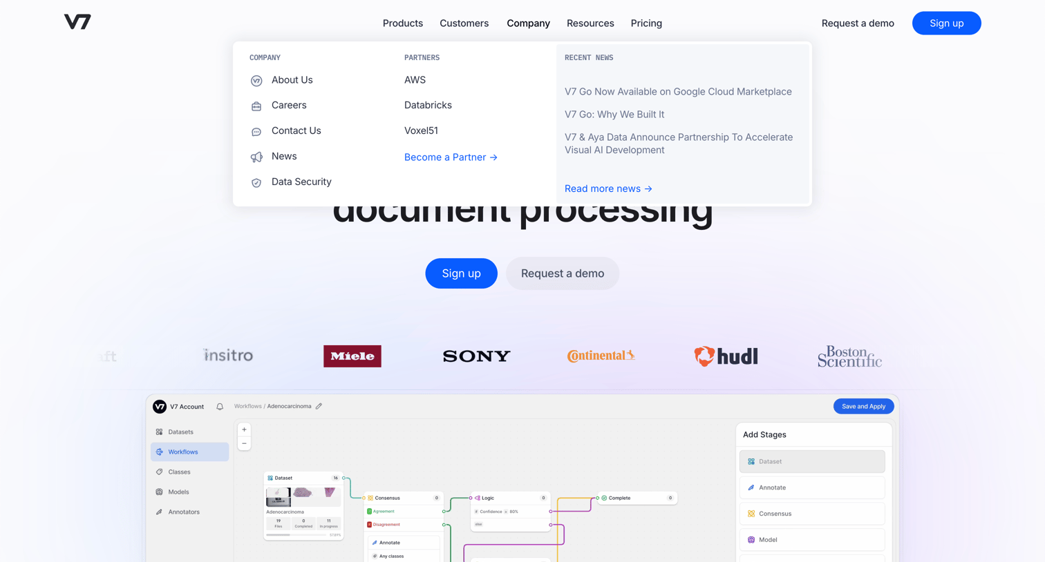 V7 - V7 - Build Trustworthy AI at Scale | Automate Labeling screen