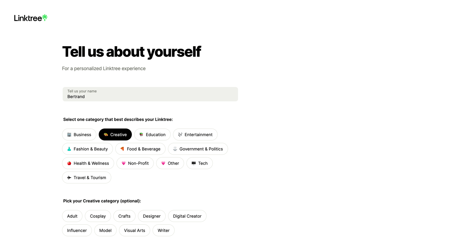 Linktree - Linktree | Create an account for free screen