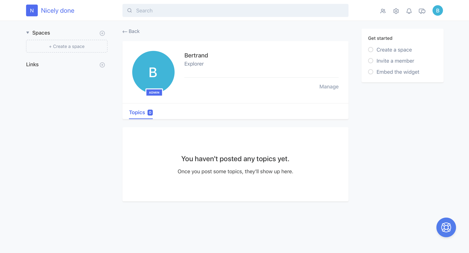 Circle - Profile screen