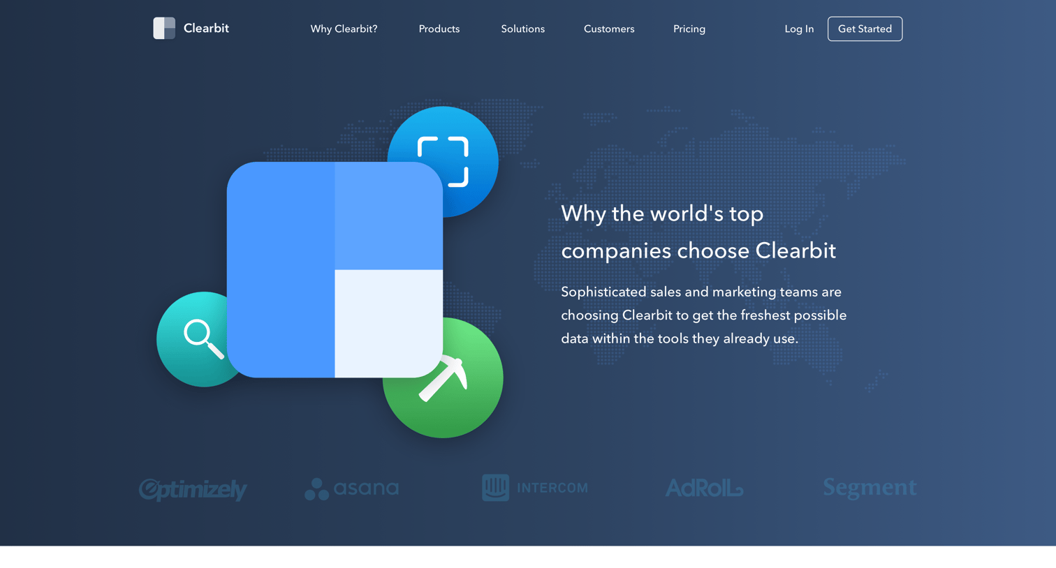 Clearbit - Discover Why The World's Top Companies Choose Clearbit screen