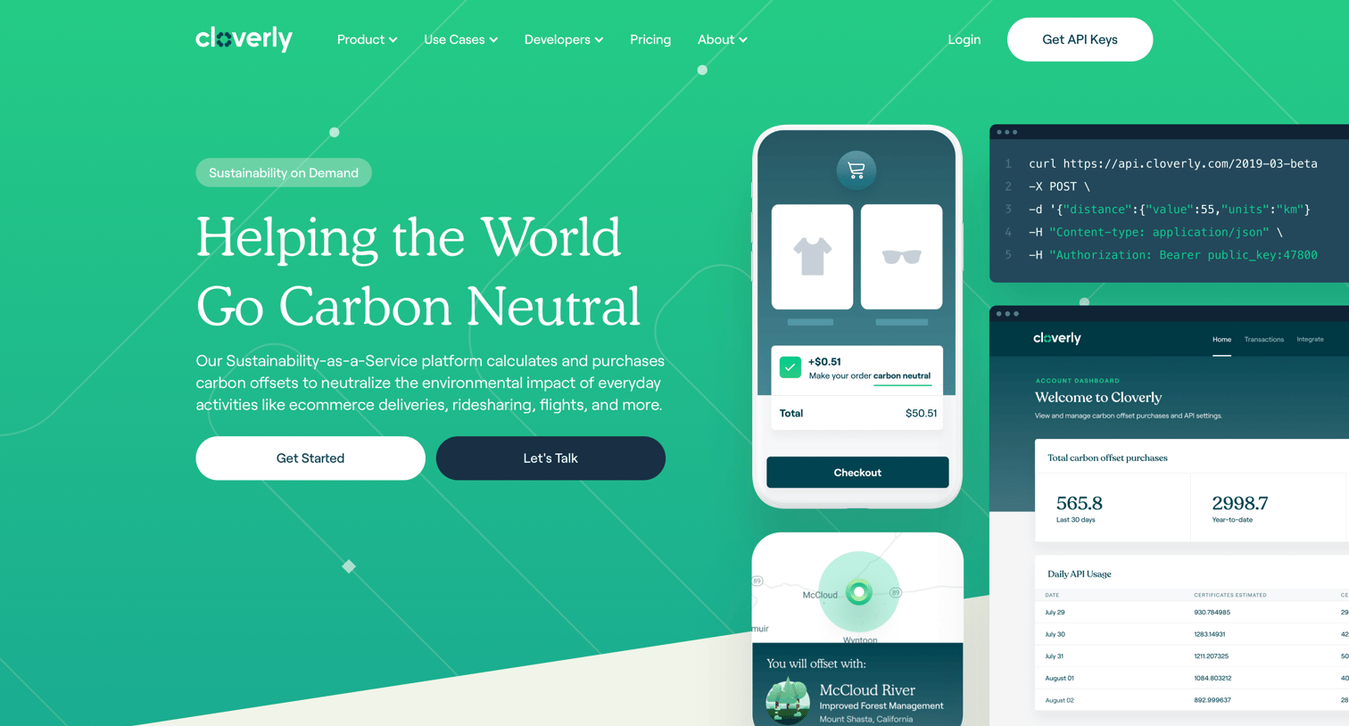 Cloverly - Carbon Neutral Platform for Sustainable Companies | Cloverly screen