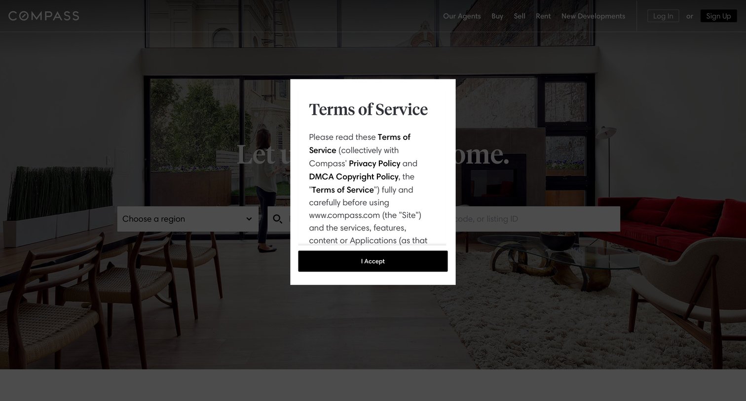 Compass - Notification screen