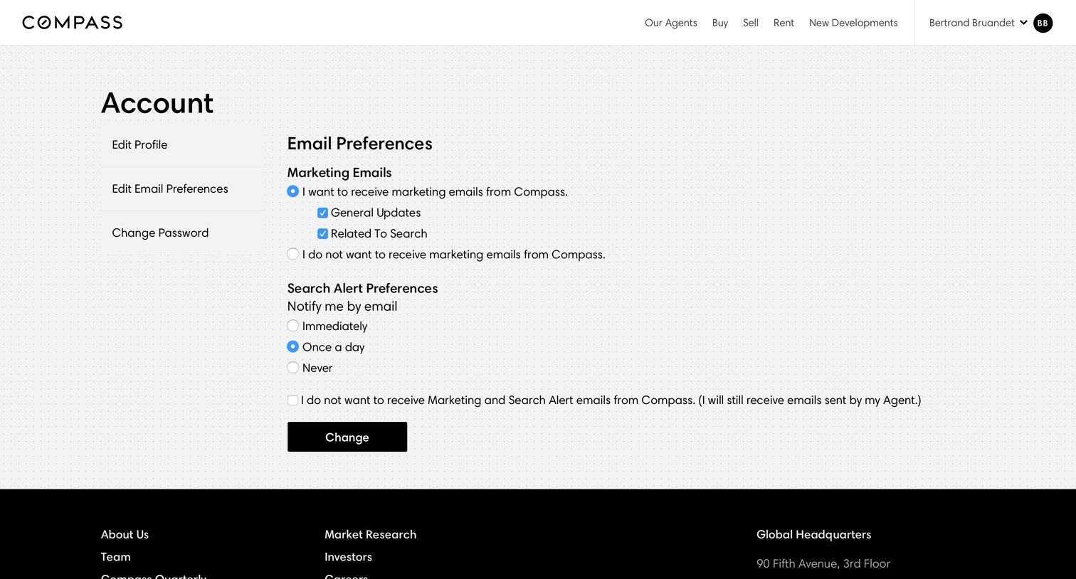 Settings from Compass