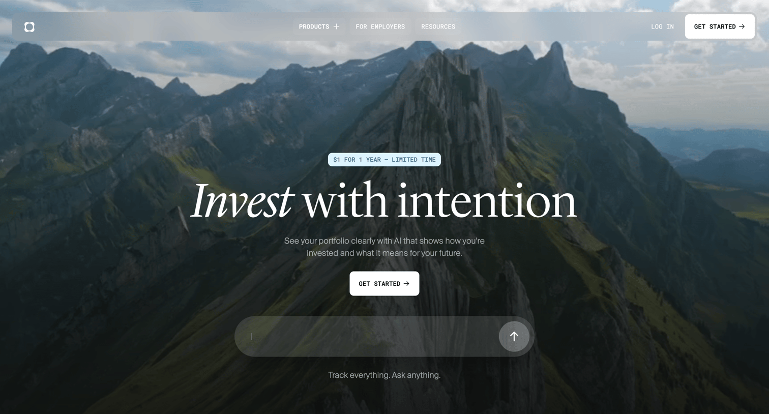 Origin Financial - Investment Tracking, High-Yield Cash Account & AI Insights | Origin Financial screen