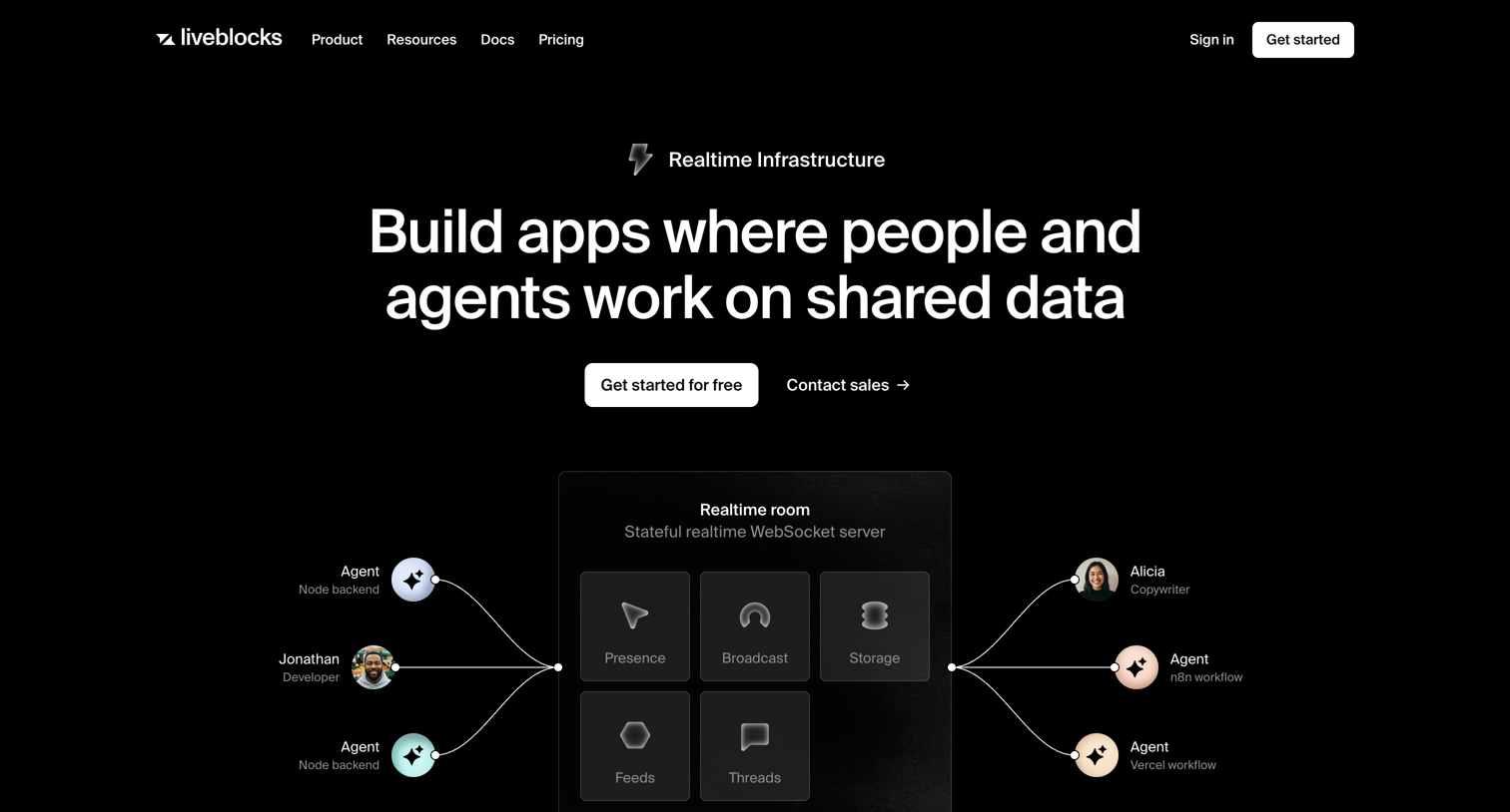 Liveblocks - Realtime Infrastructure  Build apps where people and agents work on shared data screen